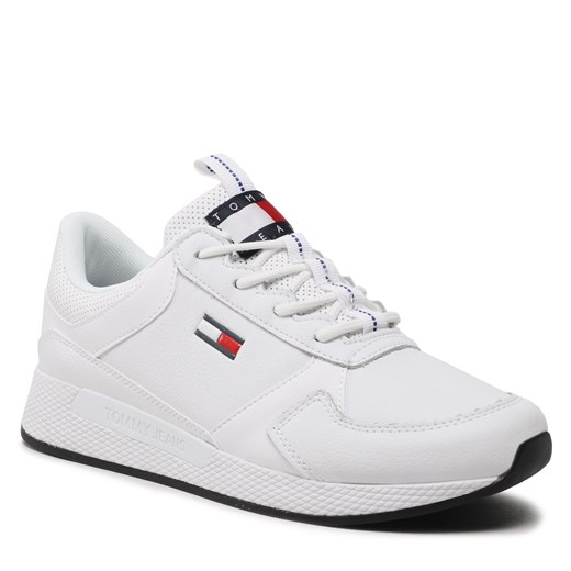 Sneakersy Tommy Jeans Flexi Runner Ess EM0EM01080 White YBR Tommy Jeans 46 okazja eobuwie.pl