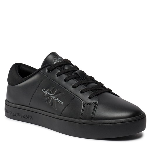 Sneakersy Calvin Klein Jeans Classic Cupsole Low Laceup Lth YM0YM00864 Triple 45 eobuwie.pl