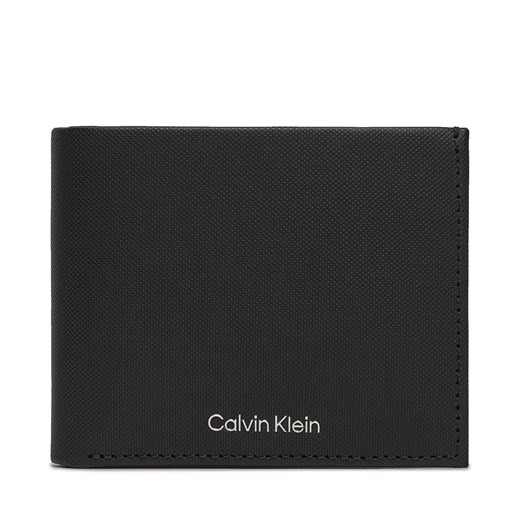 Duży Portfel Męski Calvin Klein Ck Must Bifold 5Cc W/Coin K50K511381 Ck Black Pique BEH ze sklepu eobuwie.pl w kategorii Portfele męskie - zdjęcie 166867446