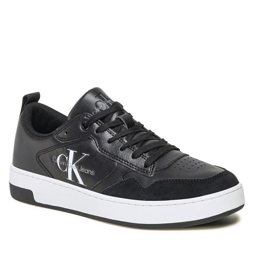 Sneakersy Calvin Klein Jeans Basket Cupsole Low Lth Mono YM0YM00574 Black/White 45 eobuwie.pl
