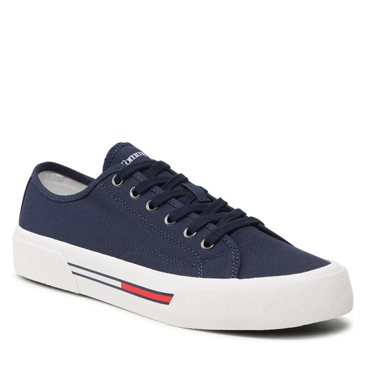 Tenisówki Tommy Jeans Canvas Sneaker EM0EM01299 Twilight Navy C87 Tommy Jeans 40 eobuwie.pl