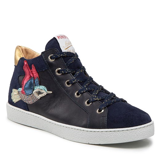 Sneakersy Pom d'Api Top Colibri N1UAAT0401 S Marine/Multi 33 eobuwie.pl