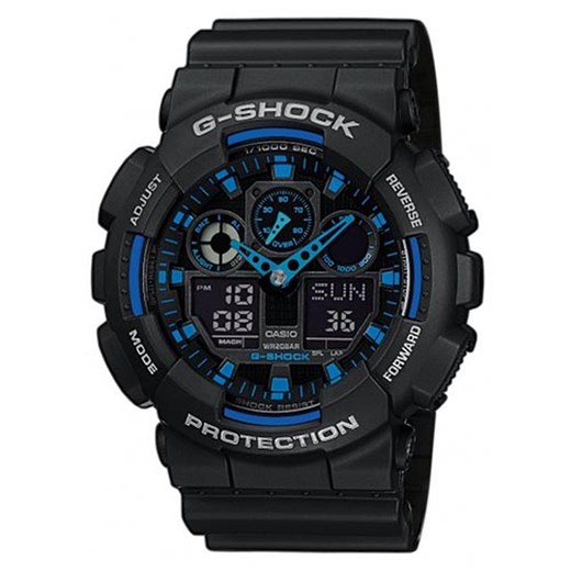 Zegarek G-Shock GA-100-1A2ER Black/Black ze sklepu eobuwie.pl w kategorii Zegarki - zdjęcie 166872999