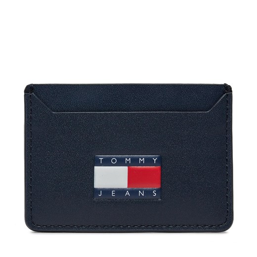 Etui na karty kredytowe Tommy Jeans Tjm Heritage Leather Cc Holder AM0AM12085 Dark Night Navy C1G ze sklepu eobuwie.pl w kategorii Etui - zdjęcie 166879378