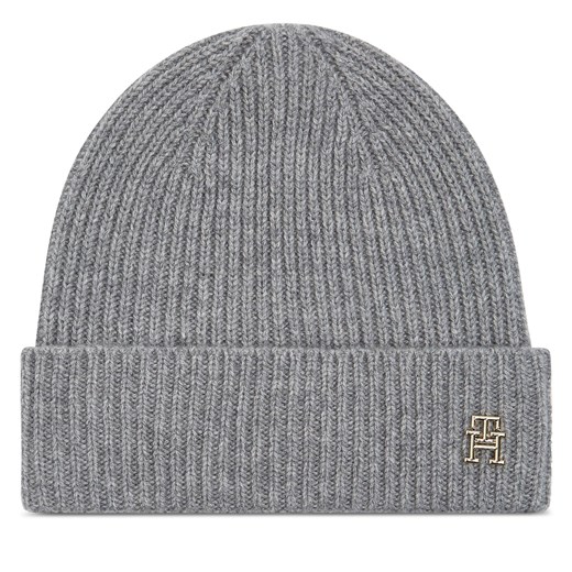 Czapka Tommy Hilfiger Cashmere Chic Beanie AW0AW15321 Medium Grey Heather P4A ze sklepu eobuwie.pl w kategorii Czapki zimowe damskie - zdjęcie 166880047