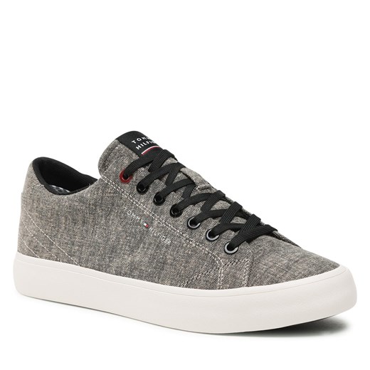 Tenisówki Tommy Hilfiger Th Hi Vulc Core Low Chambray FM0FM04738 Black BDS Tommy Hilfiger 44 wyprzedaż eobuwie.pl