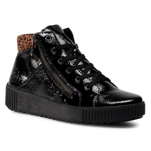 Sneakersy Rieker M6434-01 Schwarz Kombi Rieker 39 eobuwie.pl okazyjna cena