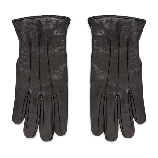 Rękawiczki Męskie Jack&Jones Jacmontana Leather Gloves Noos 12125090 Czarny ze sklepu eobuwie.pl w kategorii Rękawiczki męskie - zdjęcie 166886438