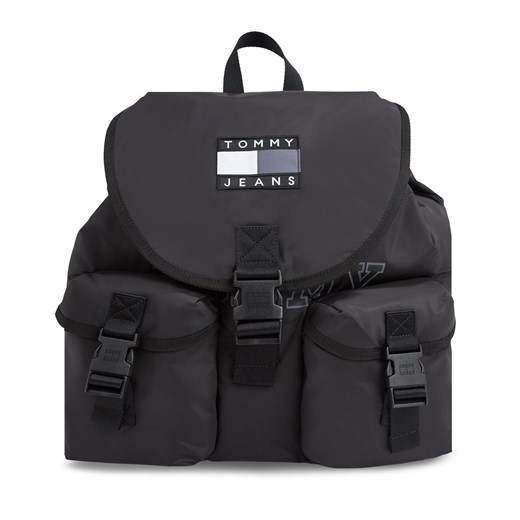 Plecak Tommy Jeans Tjm Heritage Flap Backpack AM0AM11656 Black BDS Tommy Jeans one size wyprzedaż eobuwie.pl