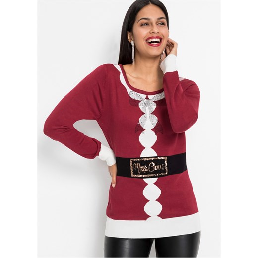 Sweter bożonarodzeniowy z cekinami 32/34 bonprix