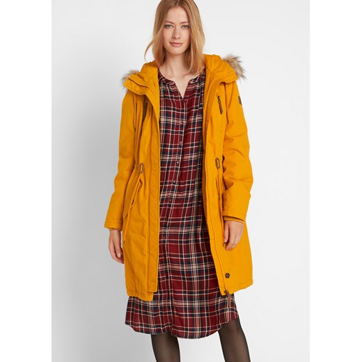 Parka zimowa z kapturem ze sztucznym futerkiem 42 bonprix