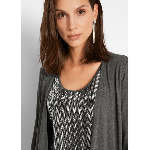 Sukienka shirtowa w optyce 2 w 1, z przyjaznej dla środowiska wiskozy 44/46 bonprix