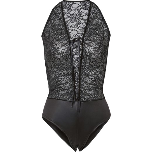 "Body ""ouvert"" z efektem wetlook" 60/62 bonprix