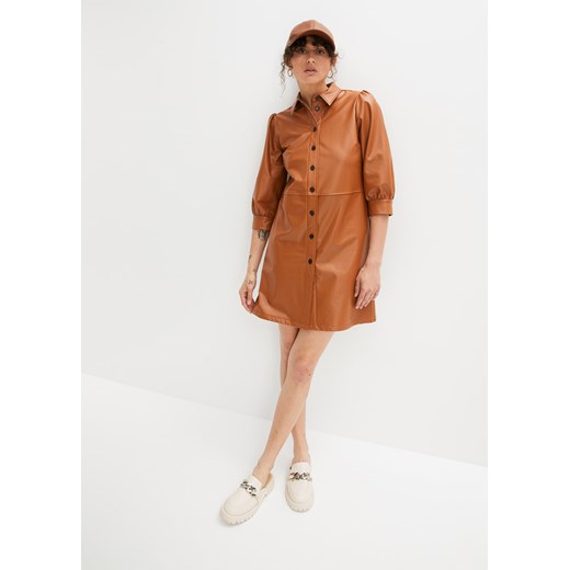 Sukienka ze sztucznej skóry 36 bonprix