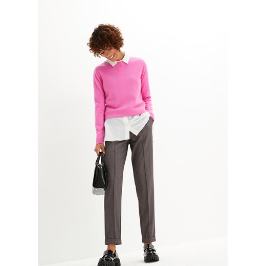 Sweter wełniany z dekoltem w łódkę, z domieszką materiału Good Cashmere 52/54 bonprix