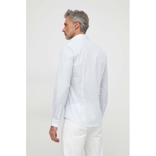 Calvin Klein koszula męska kolor biały slim z kołnierzykiem klasycznym Calvin Klein 43 ANSWEAR.com