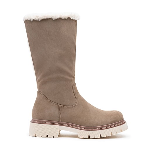 Foreverfolie Kozaki zimowe w kolorze khaki ze sklepu Limango Polska w kategorii Kozaki damskie - zdjęcie 166930757