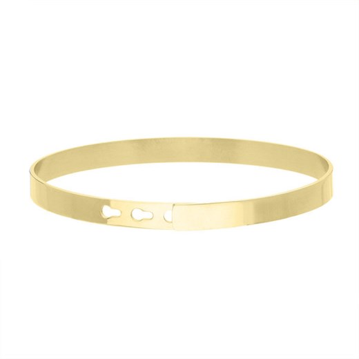 Złota obręcz minimalistyczna bransoletka do personalizacji stal szlachetna ze sklepu manoki.pl w kategorii Bransoletki - zdjęcie 166937286