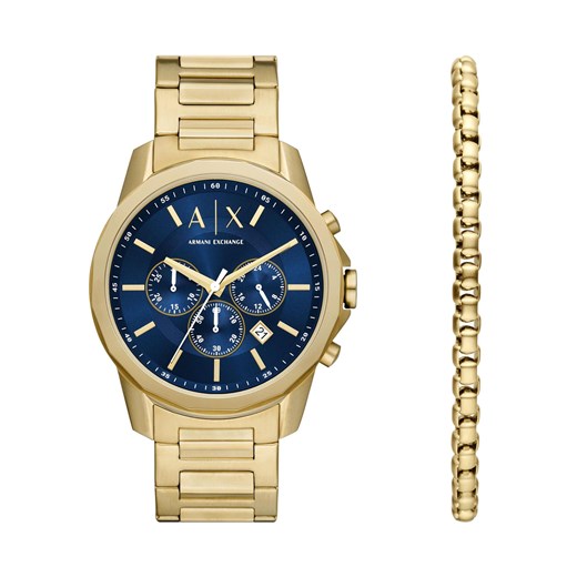 Zegarek Armani Exchange Banks AX7151SET Navy/Gold Armani Exchange one size eobuwie.pl