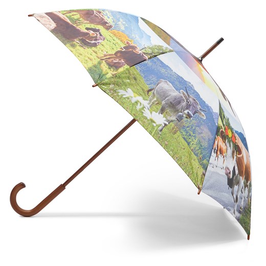 Parasolka Happy Rain Long Manuell 74140 Holzstock Alpenkuh ze sklepu eobuwie.pl w kategorii Parasole - zdjęcie 166953599
