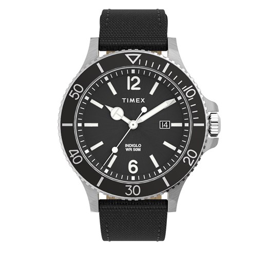 Zegarek Timex Harborside TW2V27000 Black/Silver one size okazyjna cena eobuwie.pl