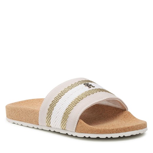 Klapki Tommy Hilfiger Fresh Webbing Slide FW0FW06983 Feather White AF4 Tommy Hilfiger 40 promocja eobuwie.pl