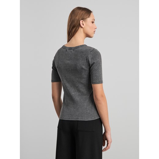 Sinsay - Koszulka bawełniana - szary Sinsay S Sinsay