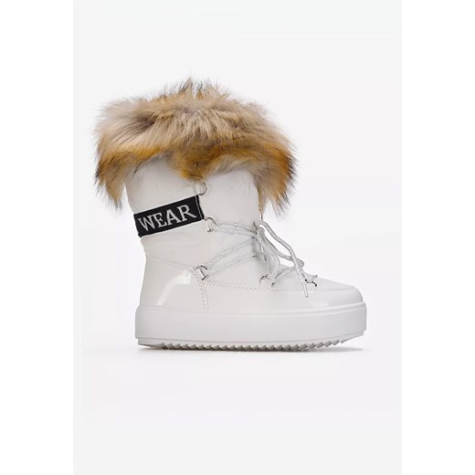 Białe śniegowce dziewczęce Linela V2 ze sklepu Zapatos w kategorii Buty zimowe dziecięce - zdjęcie 166958276