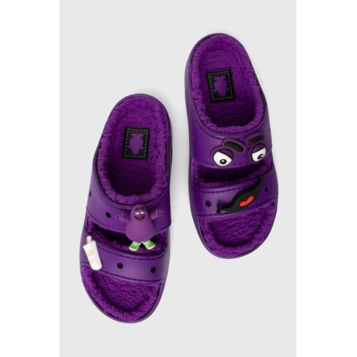 Crocs klapki Crocs x McDonald’s Sandal kolor fioletowy 209392.PURP ze sklepu PRM w kategorii Klapki męskie - zdjęcie 166958835