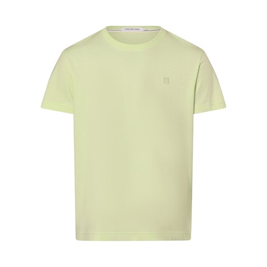 Calvin Klein Jeans T-shirt męski Mężczyźni Bawełna cytrynowy jednolity ze sklepu vangraaf w kategorii T-shirty męskie - zdjęcie 166963235