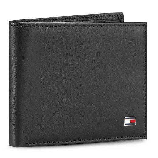 Duży Portfel Męski Tommy Hilfiger Eton Mini Cc Wallet AM0AM00655/83365 Czarny ze sklepu eobuwie.pl w kategorii Portfele męskie - zdjęcie 166963827