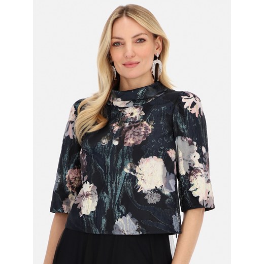 Wizytowa bluzka damska z kwiatowym motywem L’AF Gamma ze sklepu Eye For Fashion w kategorii Bluzki damskie - zdjęcie 166967195