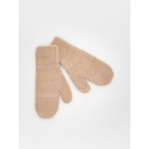 Reserved - Dzianinowe rękawiczki - brązowy Reserved ONE SIZE Reserved