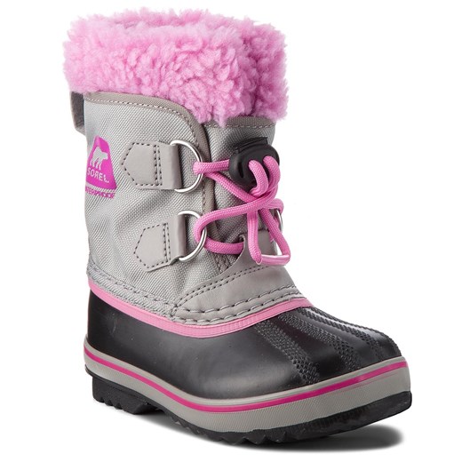 Śniegowce Sorel Childrens Yoot Pac Nylon NC1879 Chrome Grey/Orchid 061 Sorel 25 eobuwie.pl