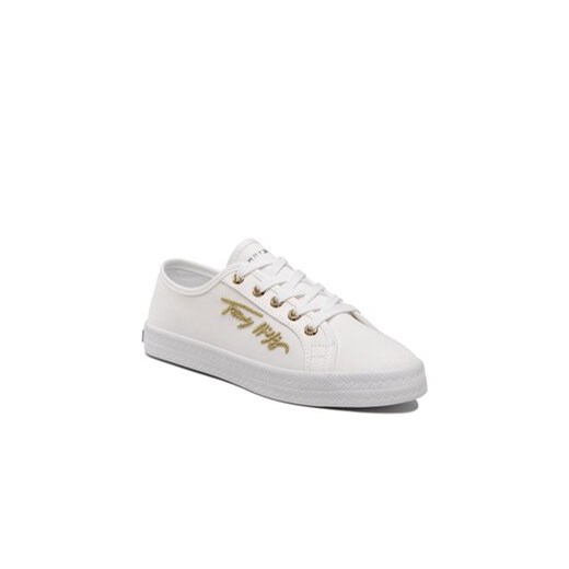 Tommy Hilfiger Tenisówki Essential Gold Th Sneaker FW0FW06122 Biały Tommy Hilfiger 38 okazyjna cena MODIVO