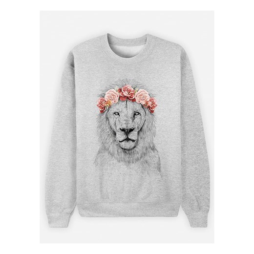 WOOOP Bluza &quot;Festival Lion&quot; w kolorze szarym ze sklepu Limango Polska w kategorii Bluzy damskie - zdjęcie 166975758
