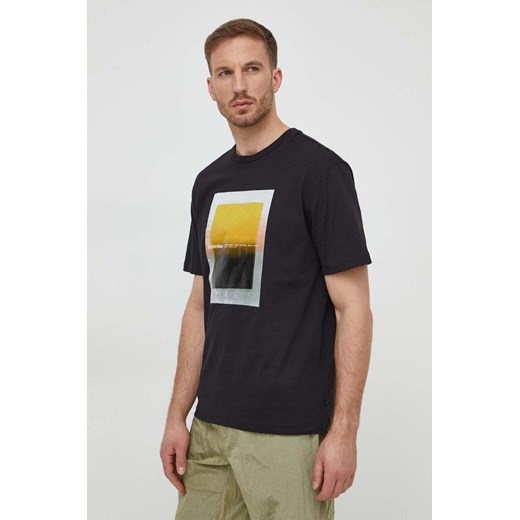 Calvin Klein t-shirt bawełniany męski kolor czarny z nadrukiem ze sklepu ANSWEAR.com w kategorii T-shirty męskie - zdjęcie 166977609