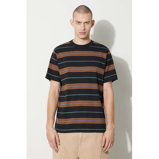 Carhartt WIP t-shirt bawełniany S/S Haynes T-Shirt męski kolor czarny wzorzysty I032848.1XMXX ze sklepu PRM w kategorii T-shirty męskie - zdjęcie 166979527