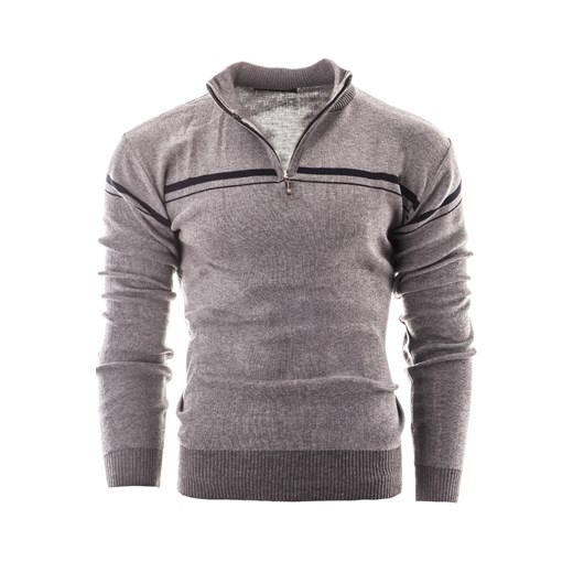 Ciepłe Sweter męski MQ196 - antracyt ze sklepu Risardi w kategorii Swetry męskie - zdjęcie 166982357