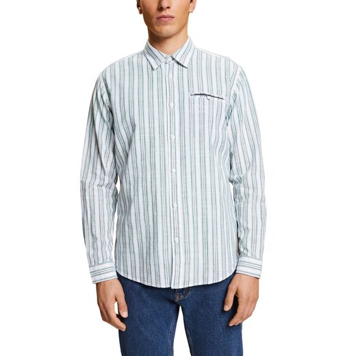 ESPRIT Koszula - Slim fit - w kolorze białym ze wzorem ze sklepu Limango Polska w kategorii Koszule męskie - zdjęcie 166984307