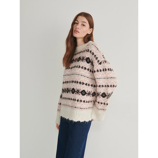 Reserved - Sweter z domieszką wełny - wielobarwny ze sklepu Reserved w kategorii Swetry damskie - zdjęcie 166985078