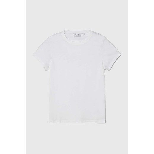 Calvin Klein t-shirt bawełniany damski kolor biały ze sklepu ANSWEAR.com w kategorii Bluzki damskie - zdjęcie 166985937