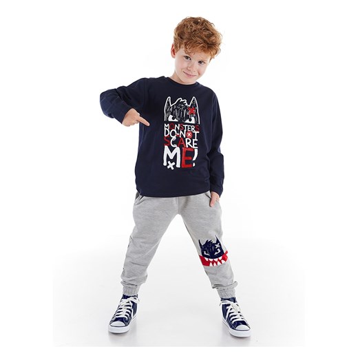 Denokids 2-częściowy zestaw &quot;Don&apos;t Scare&quot; w kolorze szaro-czarnym ze sklepu Limango Polska w kategorii Spodnie chłopięce - zdjęcie 166988328