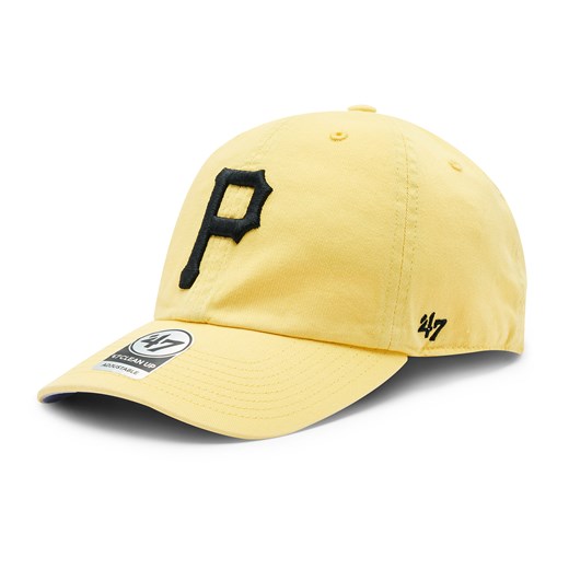 Czapka z daszkiem 47 Brand MLB Pittsburgh Pirates Double Under '47 CLEAN UP BAS-DBLUN920GWS-MZ06 Żółty ze sklepu eobuwie.pl w kategorii Czapki z daszkiem damskie - zdjęcie 166989196