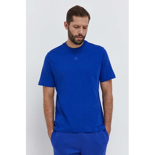 adidas t-shirt bawełniany męski kolor niebieski gładki IR9109 ze sklepu ANSWEAR.com w kategorii T-shirty męskie - zdjęcie 166991108