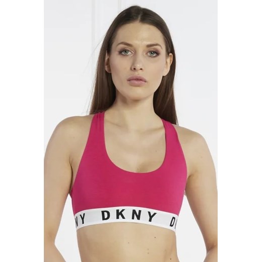 Biustonosz DKNY sportowy z napisami bawełniany 