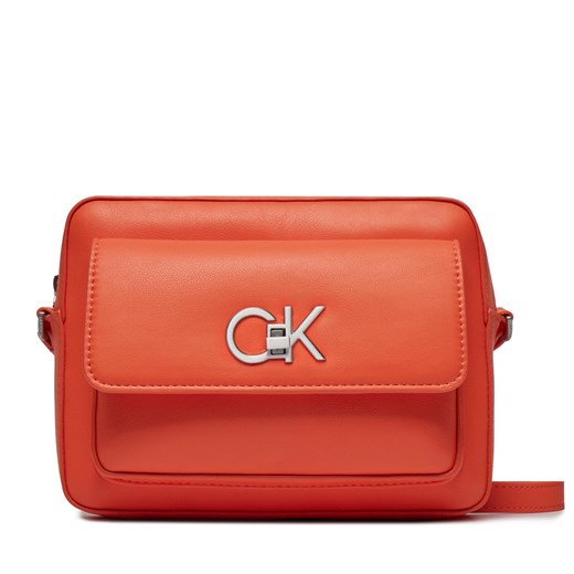 Torebka Calvin Klein Re-Lock Camera Bag W/Flap K60K611083 Pomarańczowy ze sklepu eobuwie.pl w kategorii Listonoszki - zdjęcie 166995967