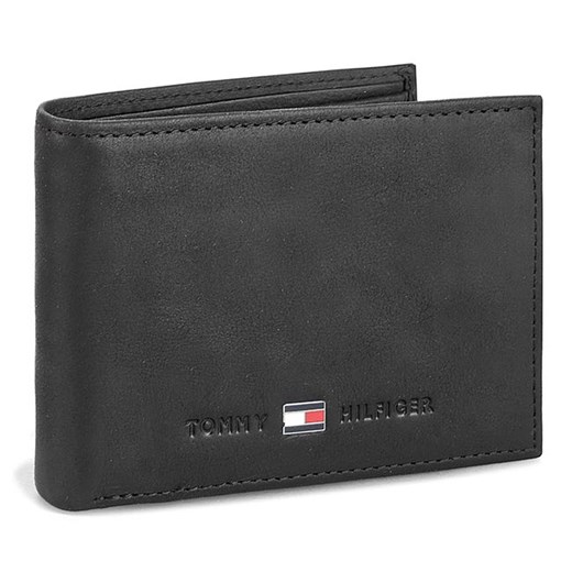 Duży Portfel Męski Tommy Hilfiger Johnson Mini Cc Flap And Coin Pocket AM0AM00662/82568 Czarny ze sklepu eobuwie.pl w kategorii Portfele męskie - zdjęcie 166996137