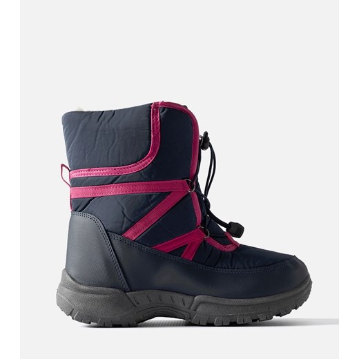 Granatowe śniegowce Lee Cooper LCJ-22-44-1364K ze sklepu gemre w kategorii Buty zimowe dziecięce - zdjęcie 166996255