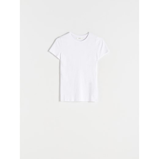 Reserved - Bawełniany t-shirt - biały Reserved XS Reserved